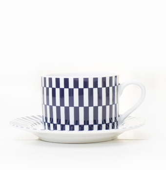 Taza Te c/ Plato Navy Blue