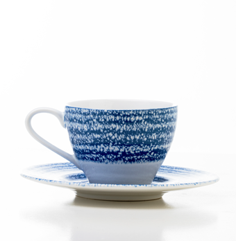 Taza Te c/ Plato - Blue Chic