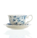 Taza de Te con Plato - Botanic Blue 