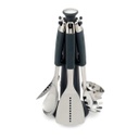 Set de Utensilios Acero Inox Negro Carousel x 6 - Joseph Joseph