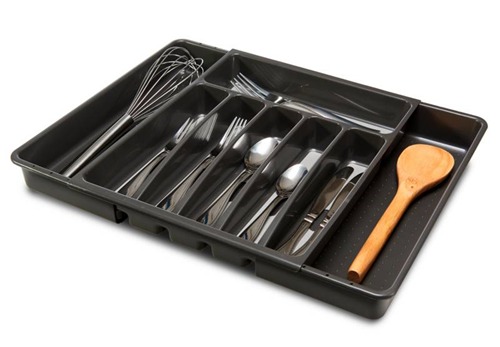 Organizador de Cubiertos Expandable Basic Silverware Tray Granite - Madesmart