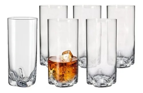 Vaso Trago Largo Trio 450ml (6und) - Cristal Bohemia