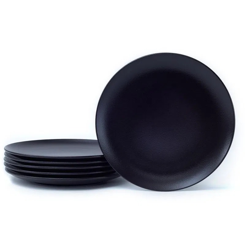 Plato Playo 27 cm Negro Fusión - Set x (6und)