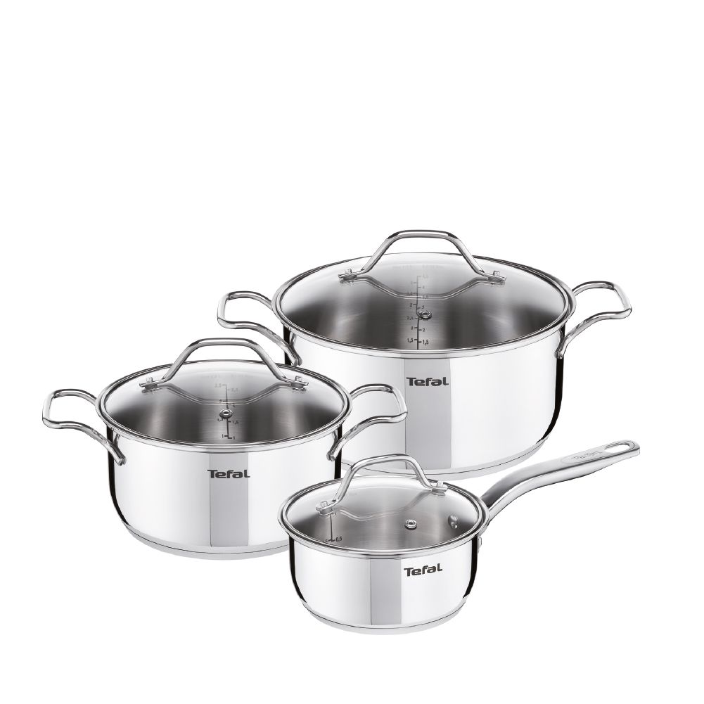 Batería de Cocina Acero Inox Intuition (6pzas) - Tefal