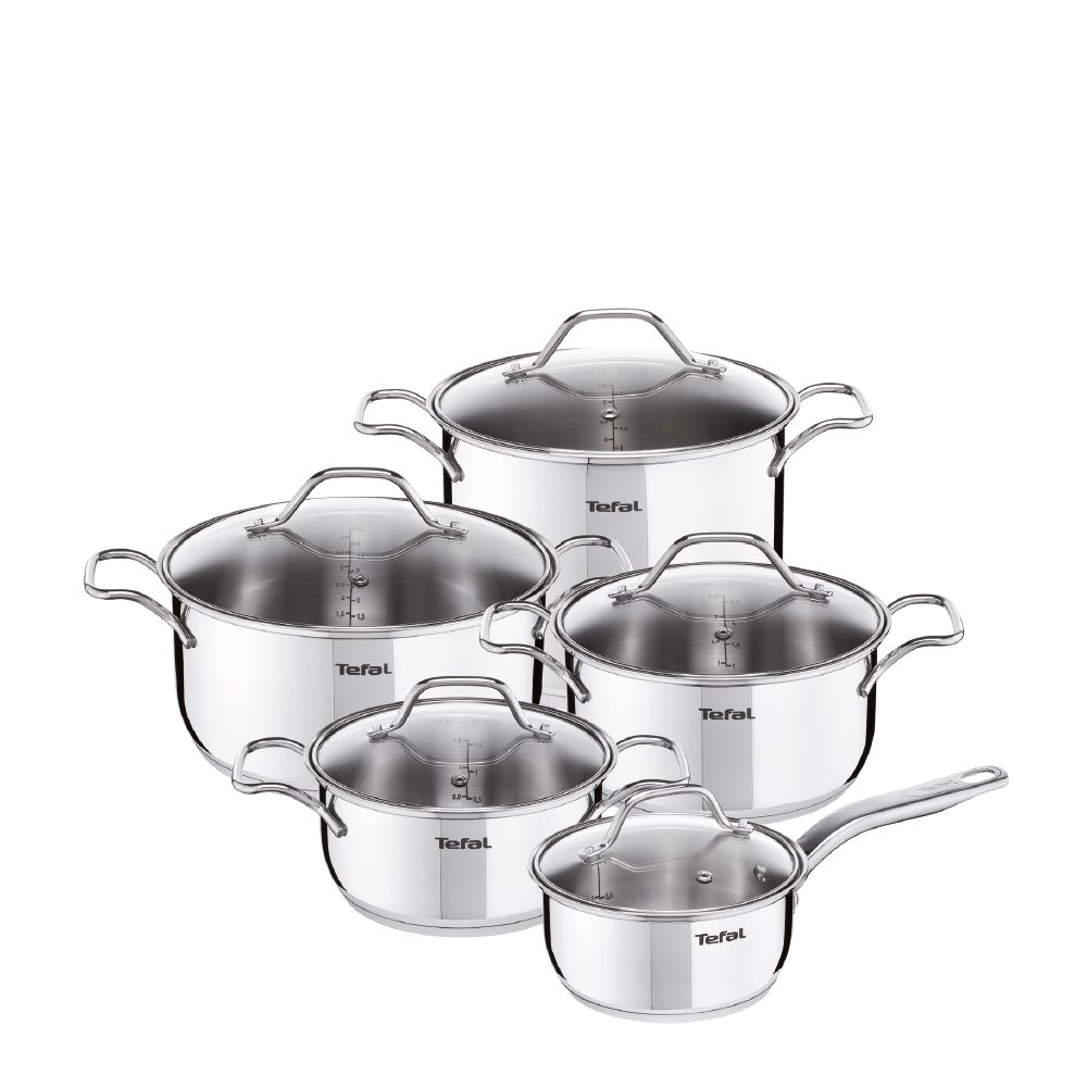 Batería de Cocina Acero Inox Intuition (10 pzas) - Tefal