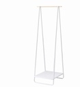 Perchero de Pie c/Estante 52x47x140h - Metal Blanco/Madera