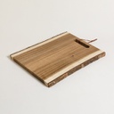 Tabla Rectangular de Acacia c/Corteza 37,5 x 27 cm