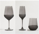 Set x 6 Copas de Vino 490ml + 6 Copas de Champagñe 195ml + 6 Vasos Bajos 425ml - Gris Fondo Esmerilado