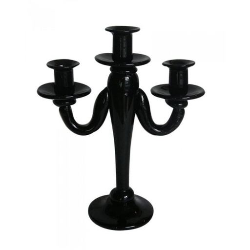 [D41083N] Candelabro Vidrio - Black