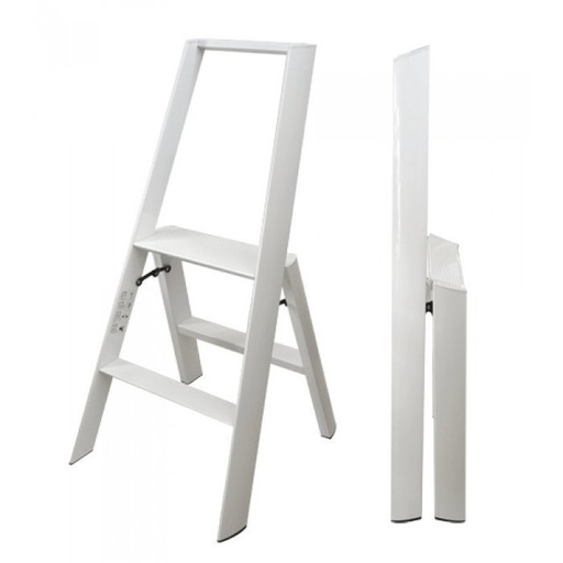 [E15225W] Escalera Aluminio Blanco- 2 Peldaños