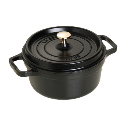 [1101625] Cocotte Round 16 cm Black - Staub