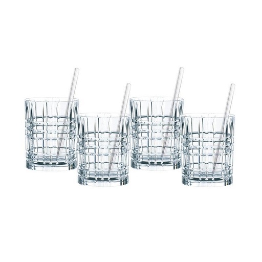 [103145] Set Vasos Cortos Taste Good + Sorbete Cristal + Cepillo - Nachtmann