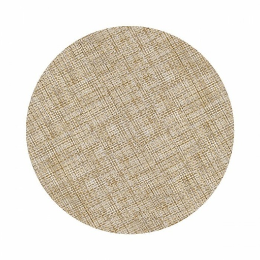 [41003] Individuales Circulares - Rafia Beige Cream (6und)