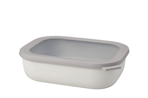 [106259032500] Bowl Cirqula Rectangular Bajo 2000 ml Nordic White - Mepal