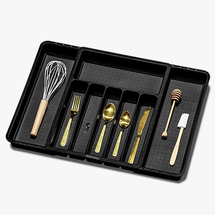 [29808] Organizador de Cubiertos Extensible Classic Carbón - Madesmart