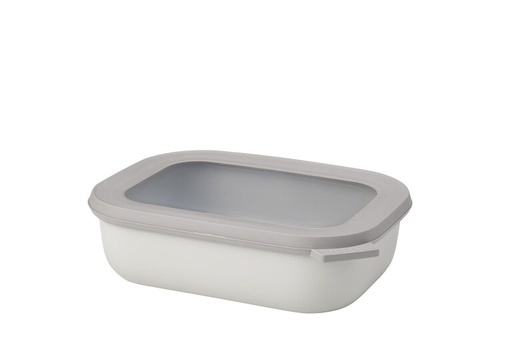 [106255032500] Bowl Cirqula Rectangular Bajo 1000 ml Nordic White - Mepal