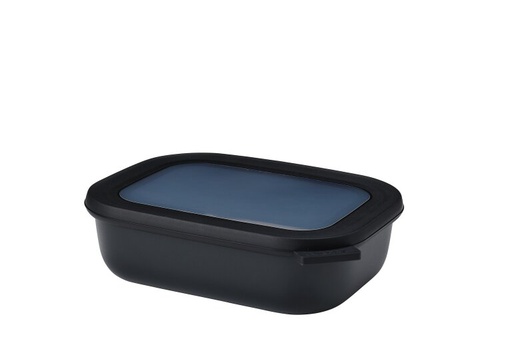 [106255041100] Bowl Cirqula Rectangular Bajo 1000 ml Nordic Black - Mepal