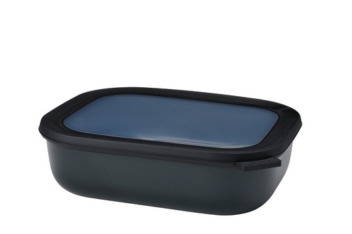 [106259041100] Bowl Cirqula Rectangular Bajo 2000 ml Nordic Black - Mepal