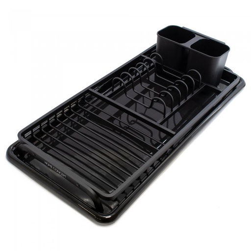 [22313B] Escurridor de Platos Aluminio Black 48x23x9cm - Home Concept