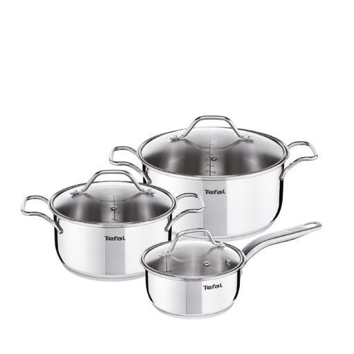 [102542] Batería de Cocina Acero Inox Intuition (6pzas) - Tefal